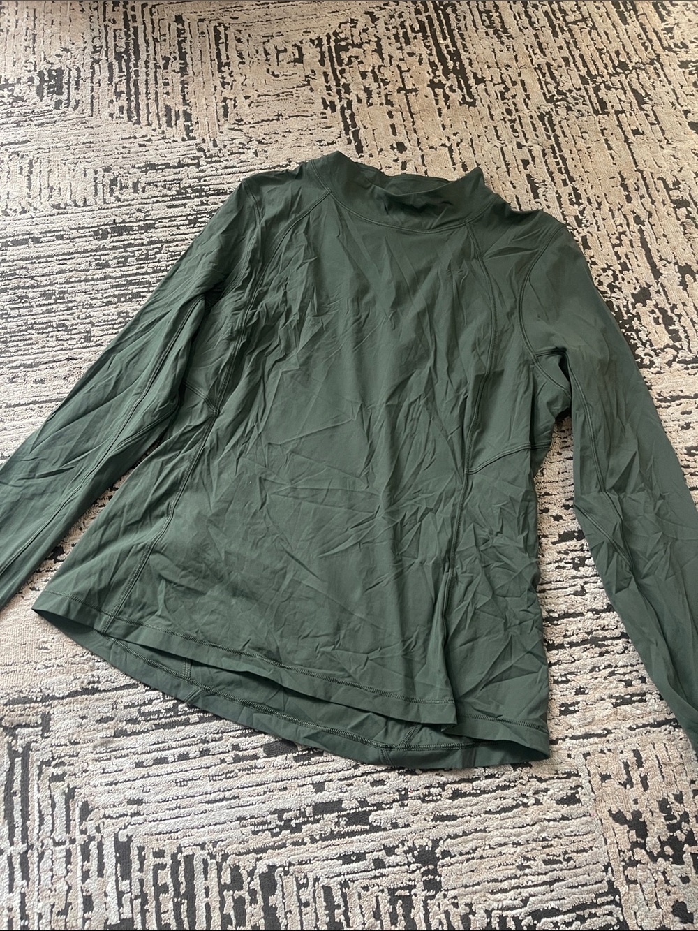 lululemon athletica Forest Green Long-Sleeve Mock Neck Top